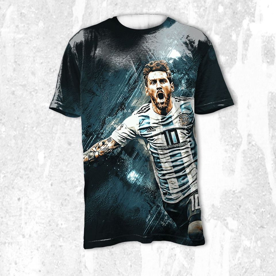 Messi Number 10 Argentina 3D T-shirt