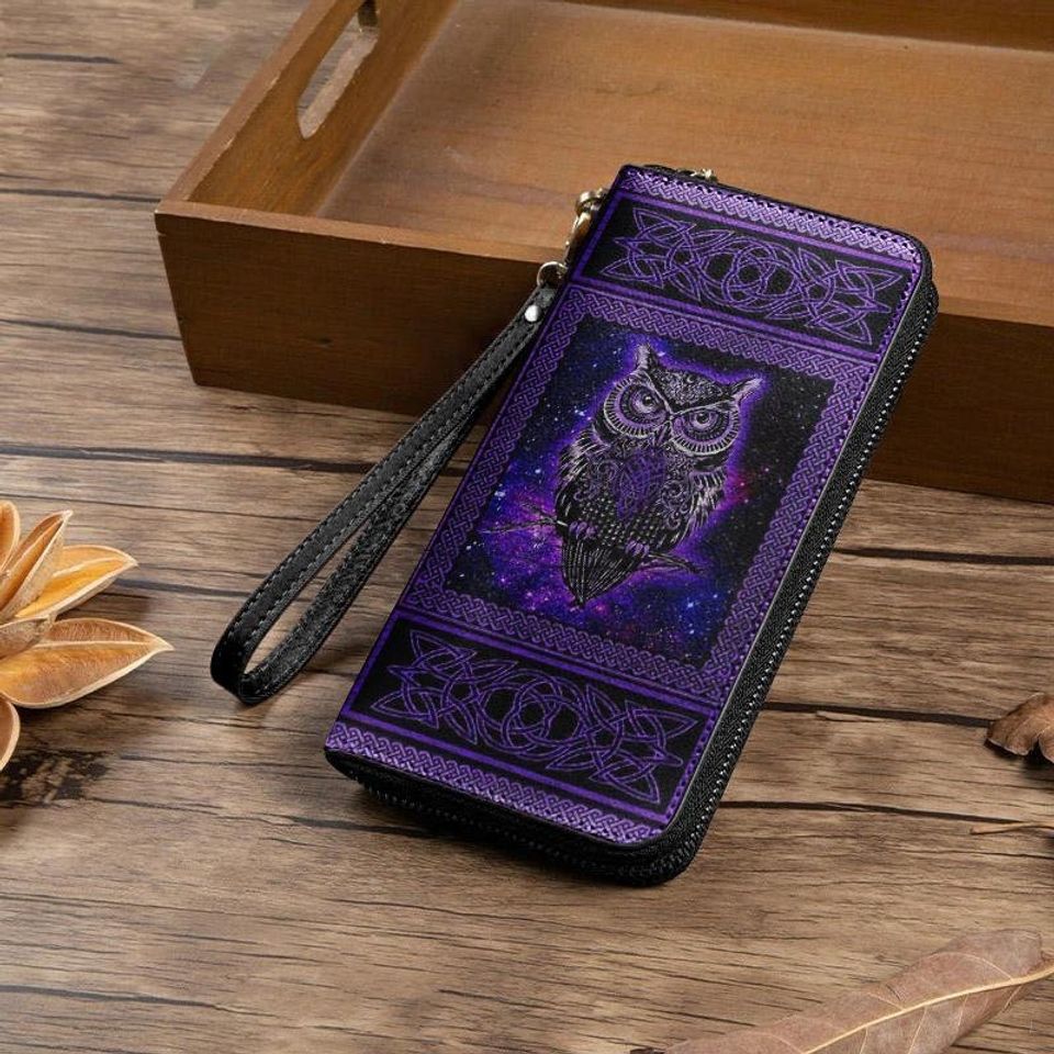 Celtic Owl Leather Wallet