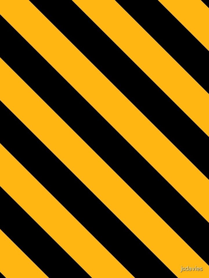 Diagonal Stripes: Black & Gold Leggings