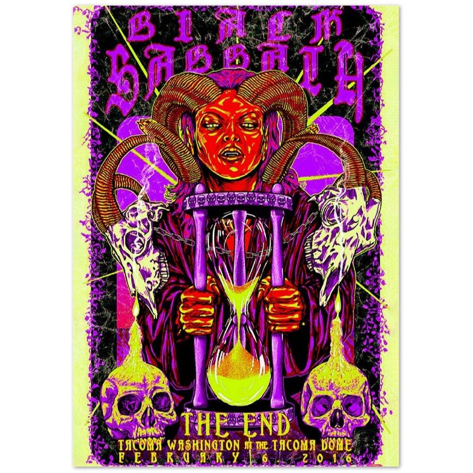 Black Sabbath Lot Ozzy Osbourne The End Tour Poster