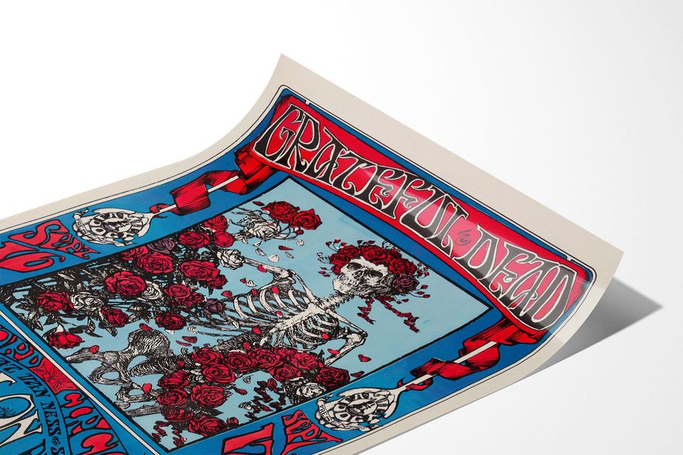 Grateful Dead 1966 "Skeleton & Roses" Concert Poster