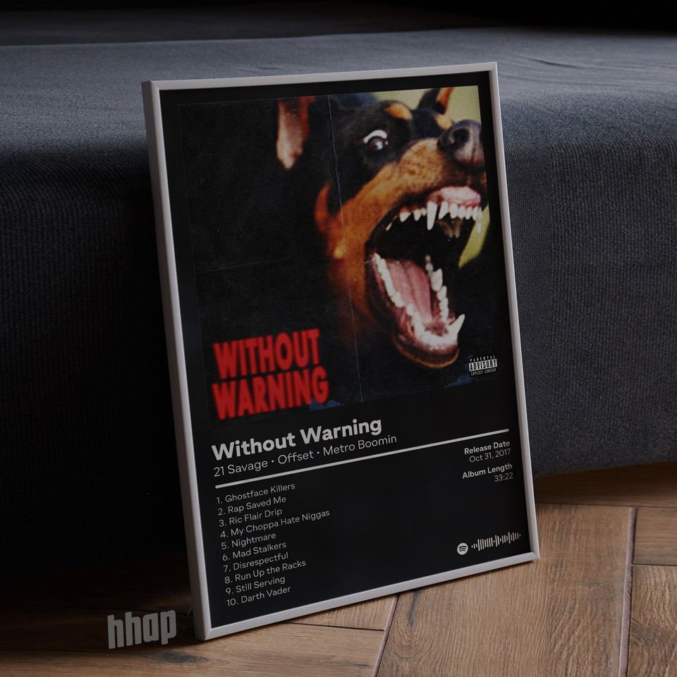 21 Savage & Offset, Metro Boomin - Without Warning Album Cover Poster