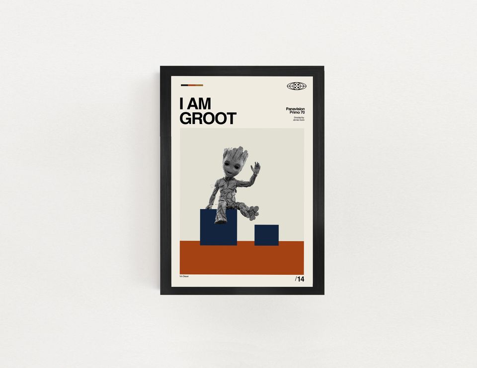 GROOT Poster - Retro Modern Poster, Minimalist Art, Vintage Poster