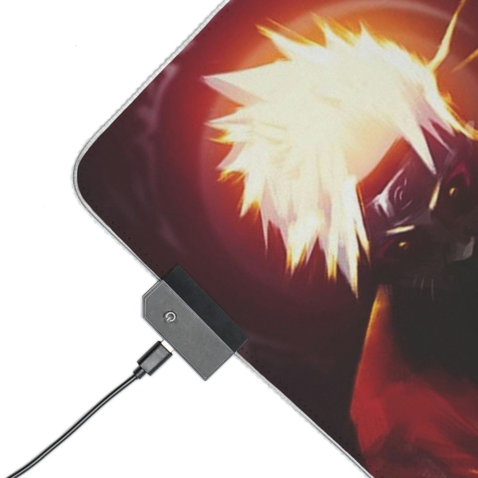 LED Narutoo And Sasuke Gaming Mouse Pad