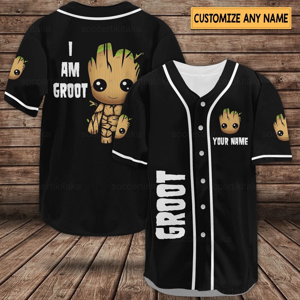 Groot Shirt, Groot Jersey Shirt, Personalized Groot Baseball Shirt, Groot Baseball Jersey
