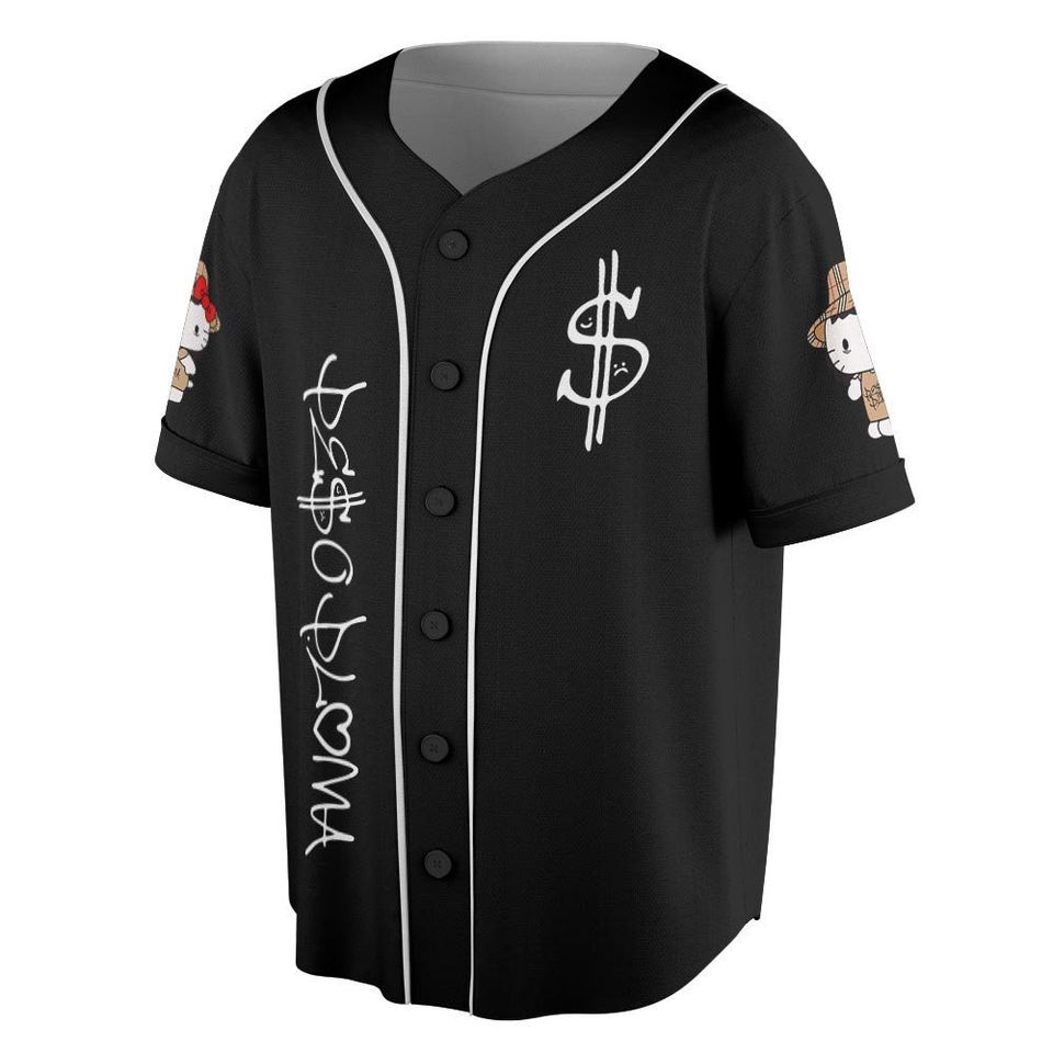 Custom Name Peso Pluma Baseball Jersey, Hello Kitty Peso Pluma Tour