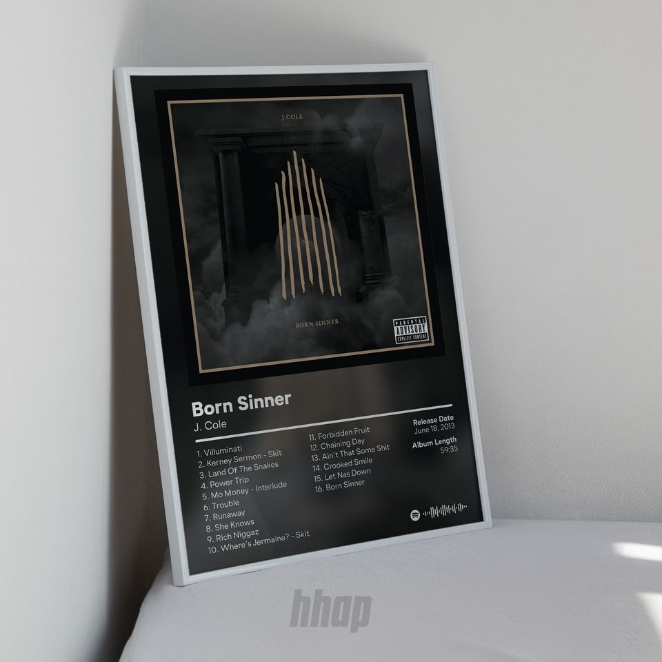 J Cole - Born Sinner - Album Poster