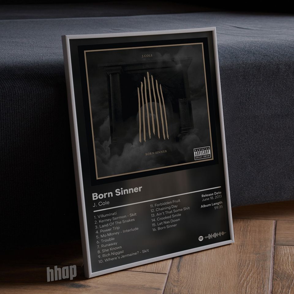 J Cole - Born Sinner - Album Poster