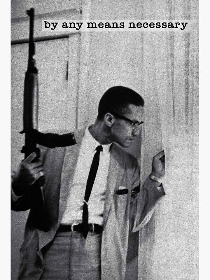 Malcolm by any means necessary Premium Matte Vertical Poster