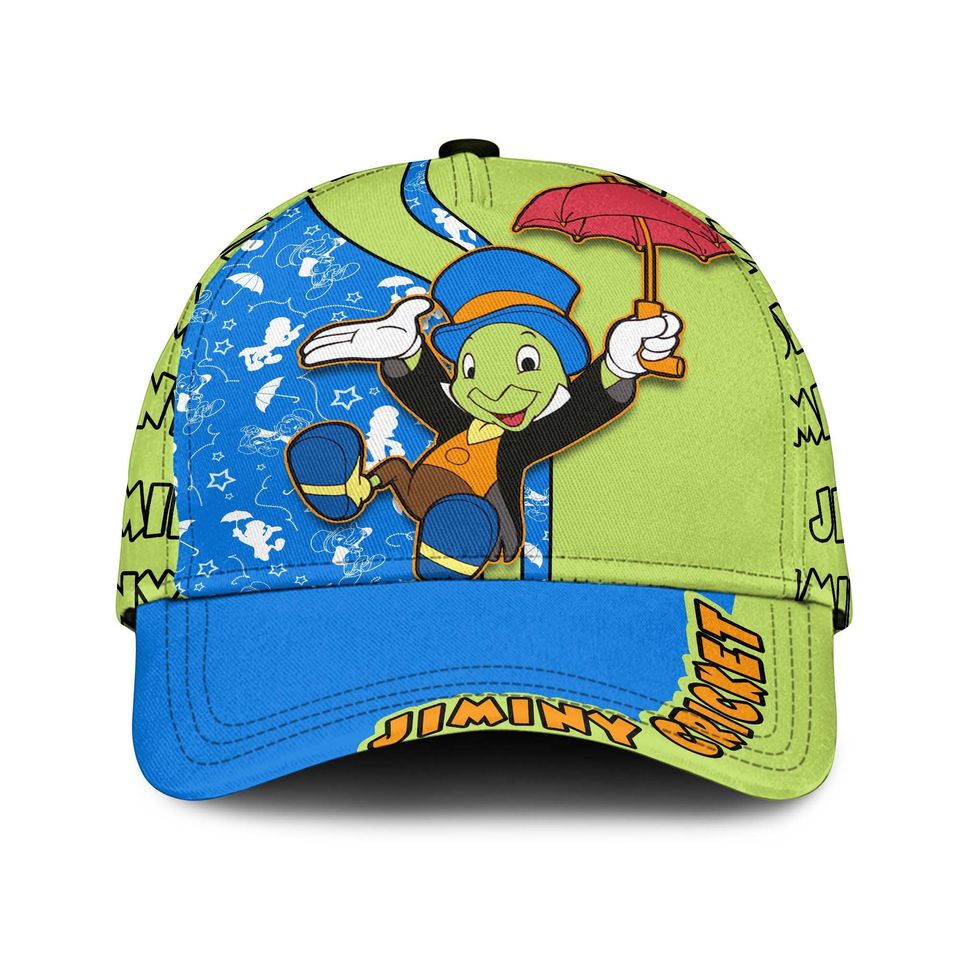 Jiminy Cricket Disney Classic Cap, Disney Unisex Cartoon Baseball Caps