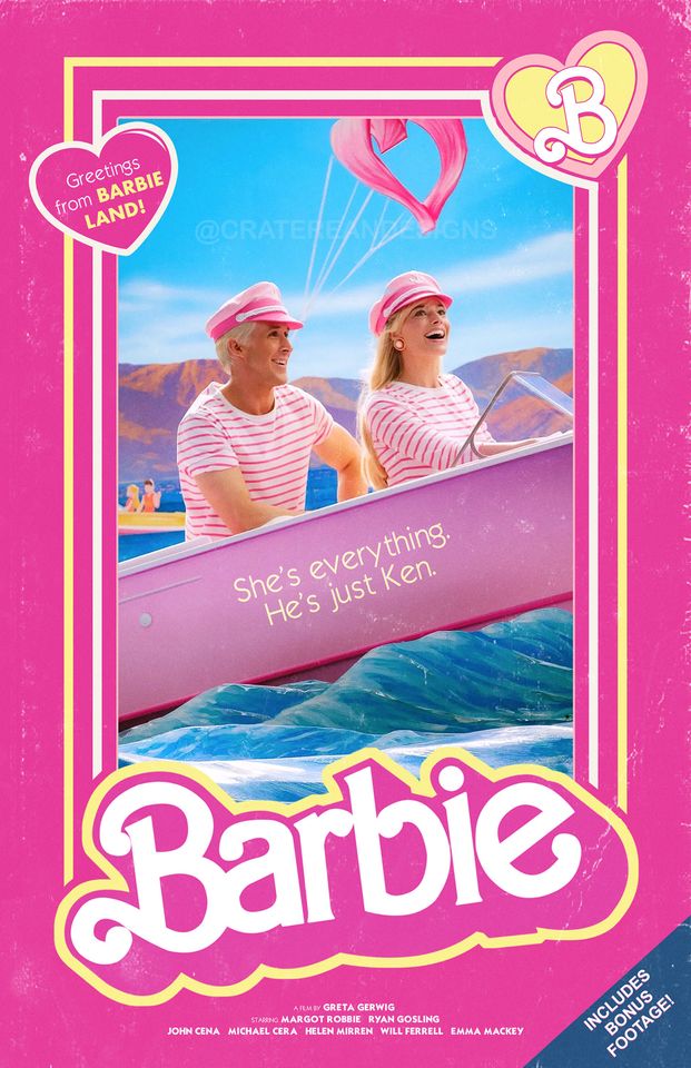 Barbie (2023) | VHS, Minimalistic Movie Poster