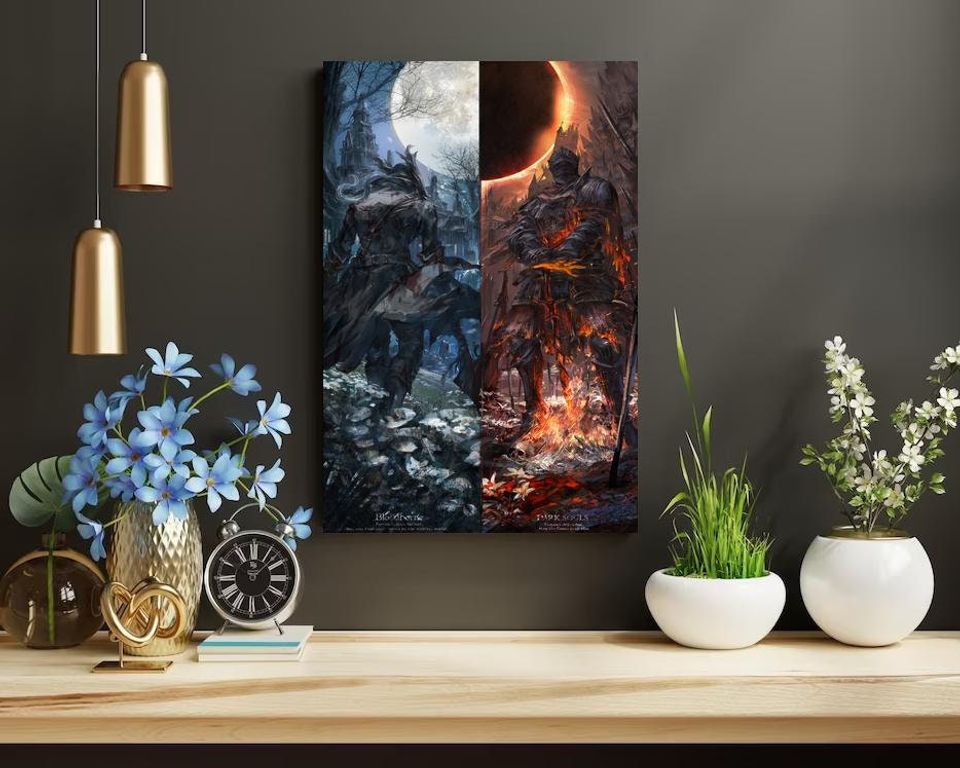 Bloodborne Dark Souls Poster Hanging Home Decor