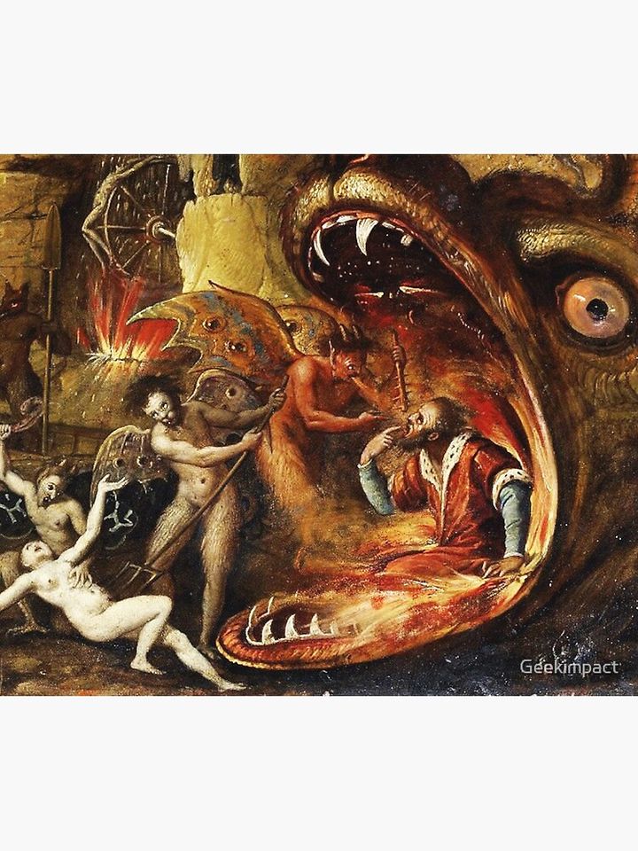 An insight into Hell with demons Tapestry