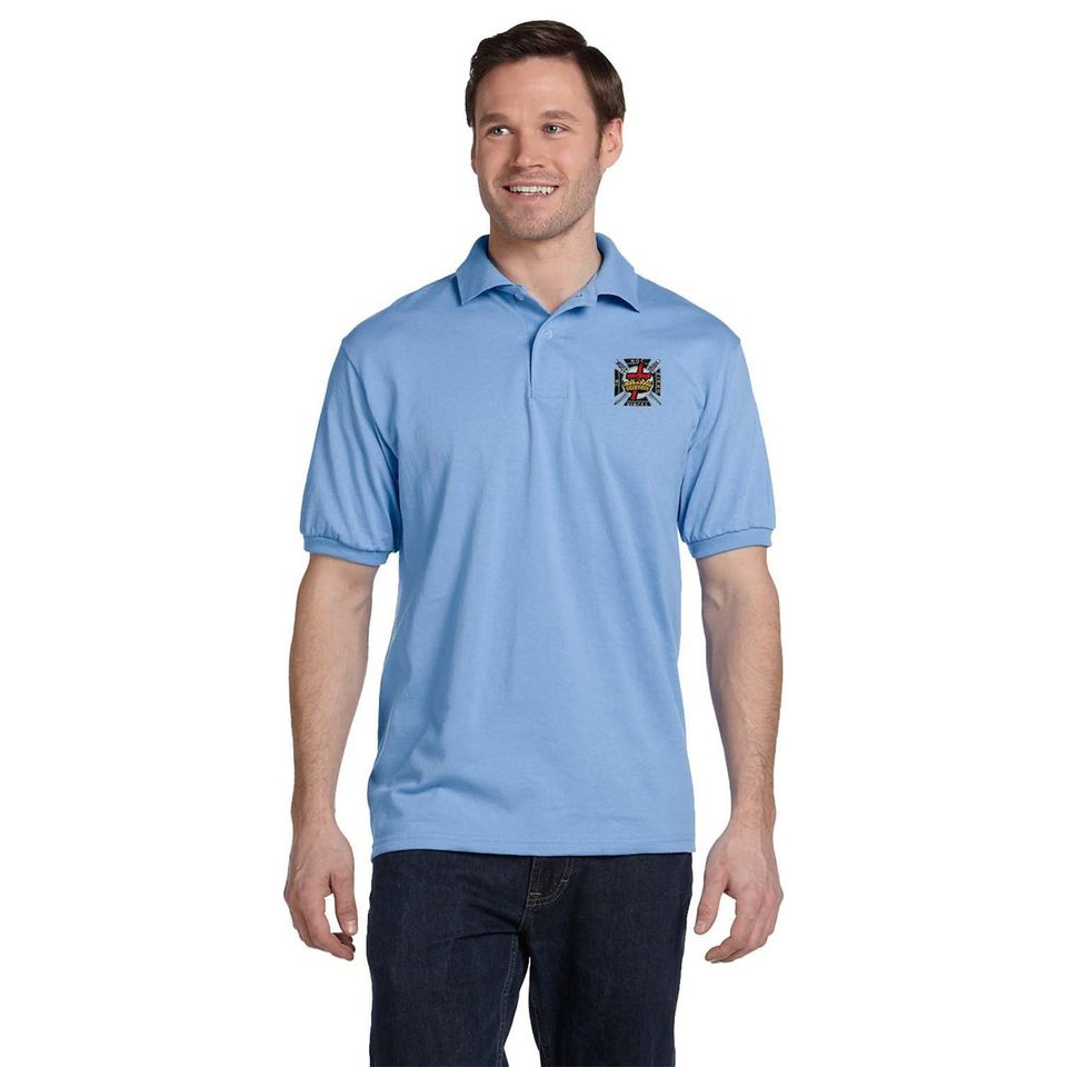 Knights Templar Embroidered Men's Polo Shirt