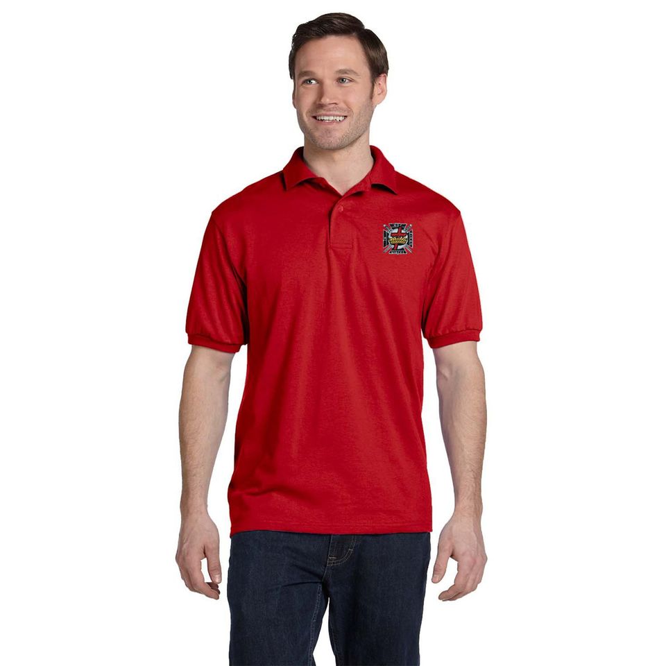 Knights Templar Embroidered Men's Polo Shirt