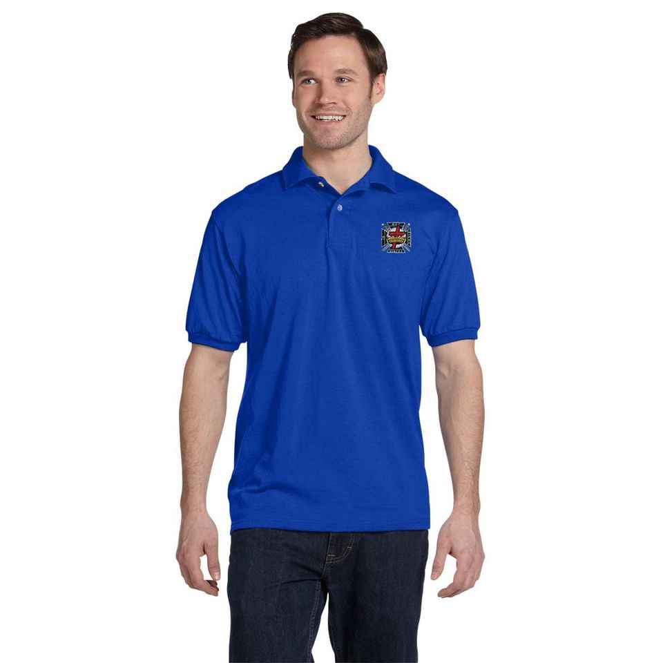 Knights Templar Embroidered Men's Polo Shirt
