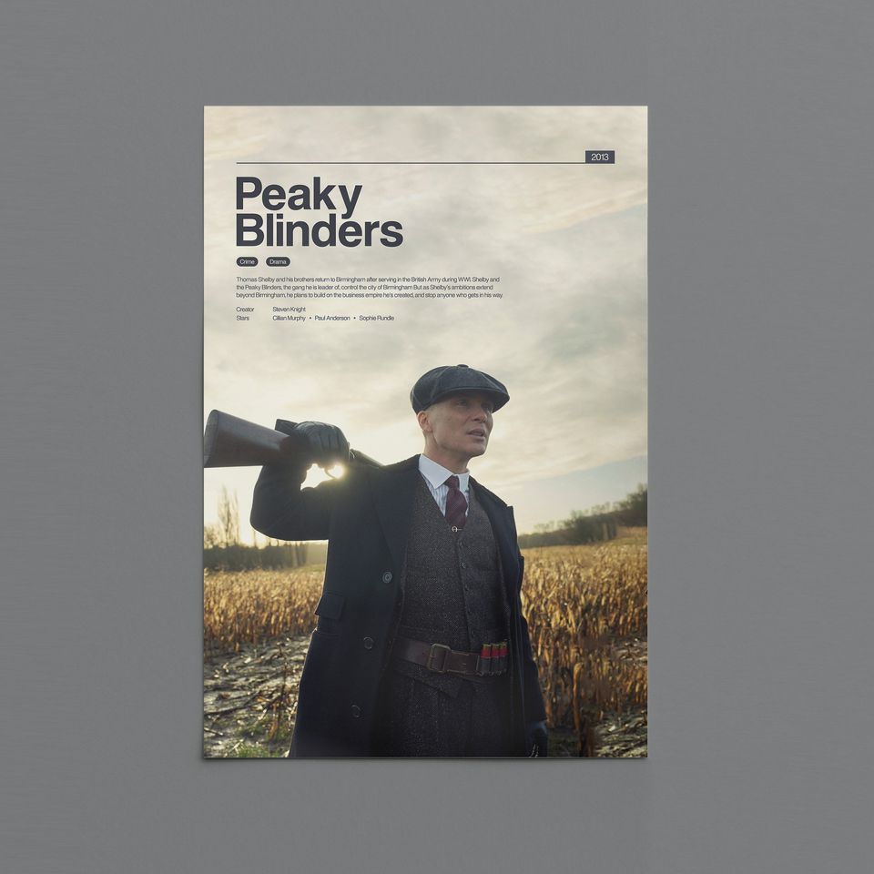 Peaky Blinders Poster - Peaky Blinders Tv Show Print