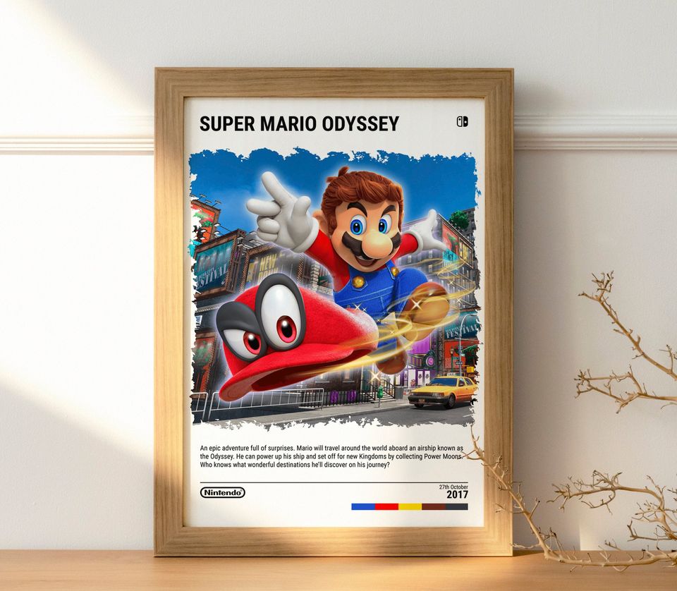 Super Mario Odyssey (2017) Nintendo Switch Poster