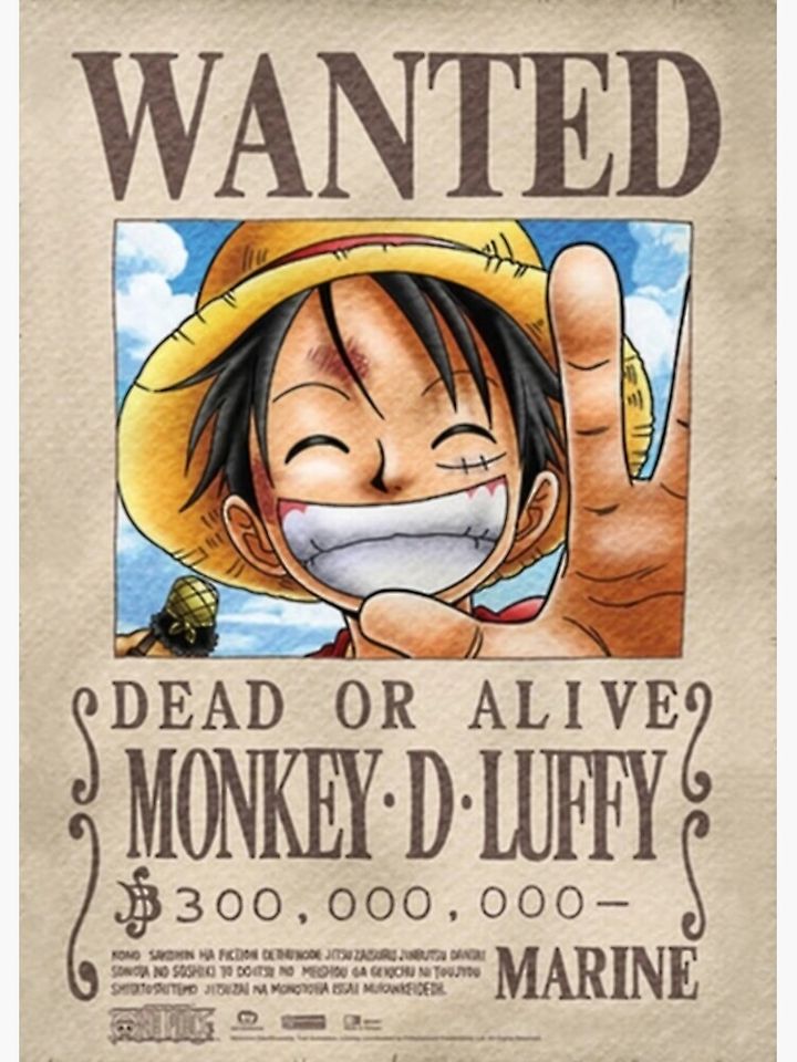 Wanted Luffy Vintage Premium Matte Vertical Poster