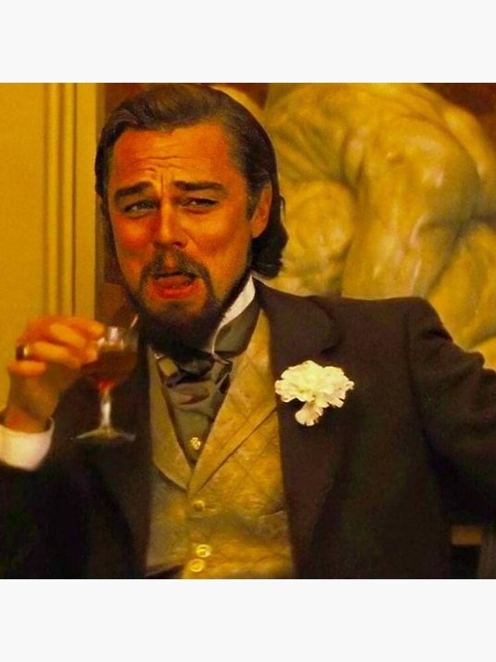 Leonardo DiCaprio Laughing Premium Matte Vertical Poster