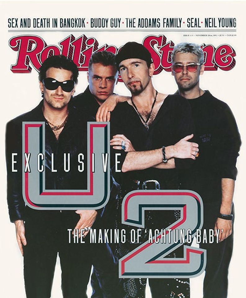U2 1991 Rolling Stone Magazine Cover Poster Print