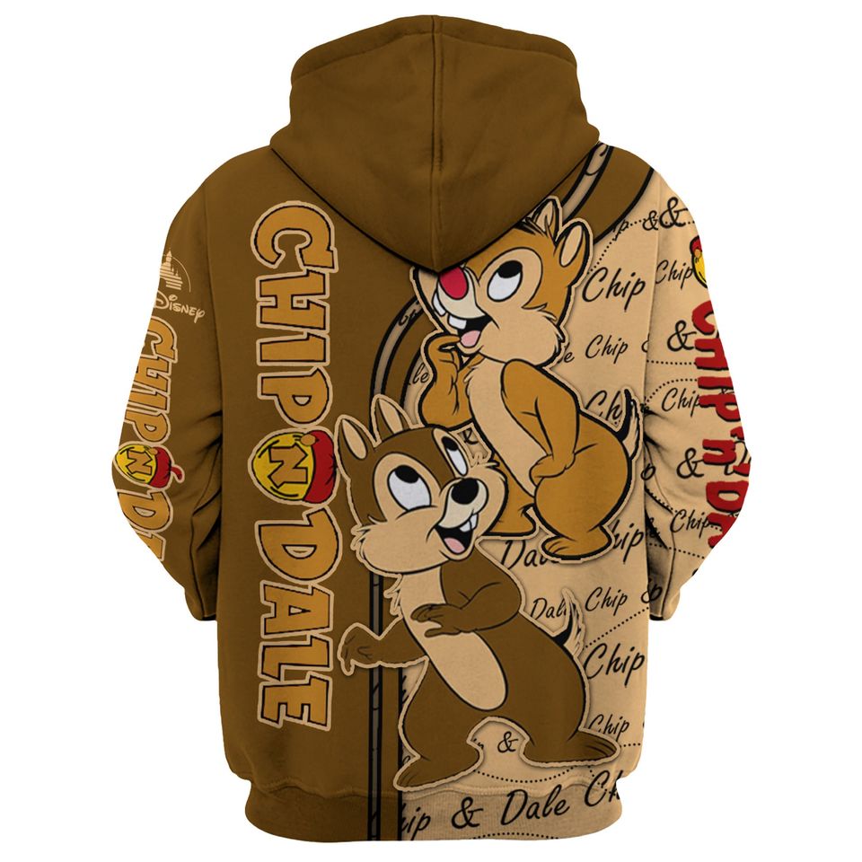 Chip n' Dale | Disney Cartoon 3D Hoodie