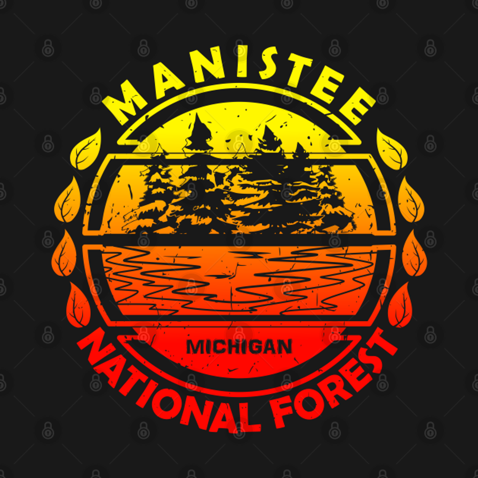 Manistee National Forest, Michigan State, Nature Landscape - Manistee National Forest - T-Shirt