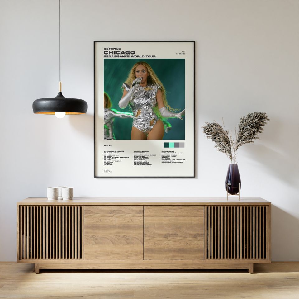 Beyonce Chicago, IL Night 2 Renaissance World Tour Setlist Poster
