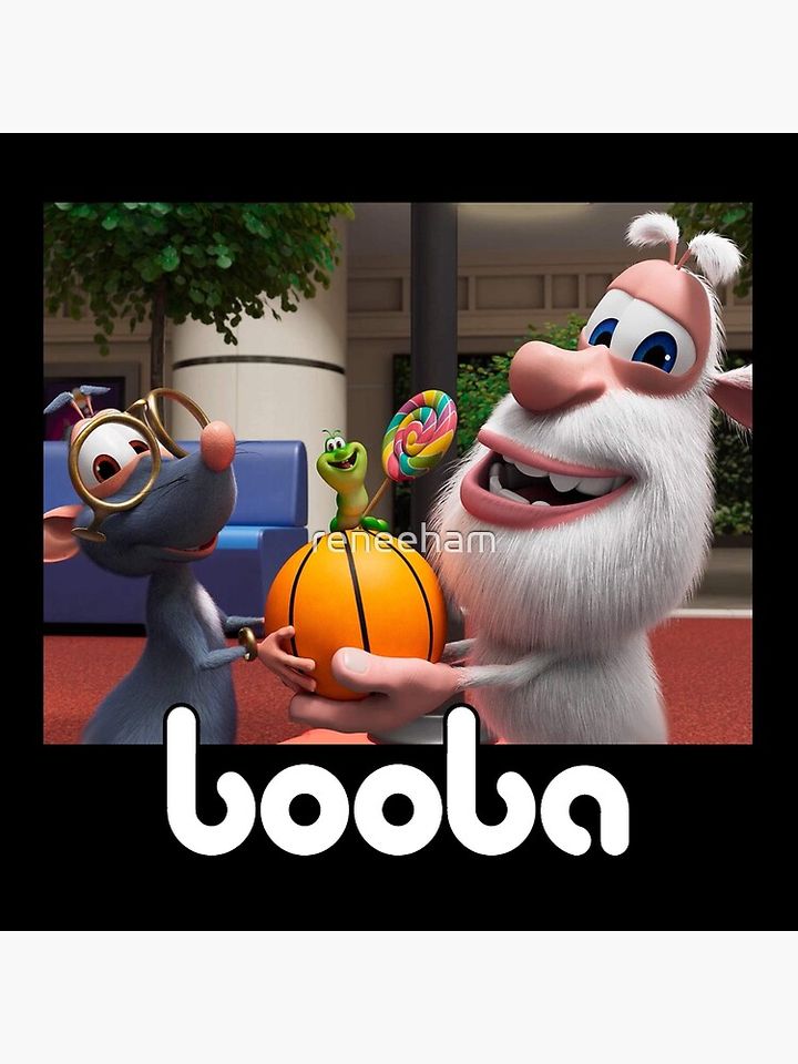 rat and caterpillar of Booba cartoon Premium Matte Vertical Poster
