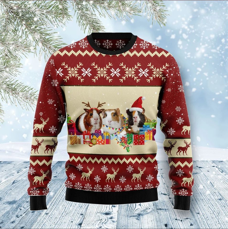 Guinea pig Ugly Knitted Christmas Sweater