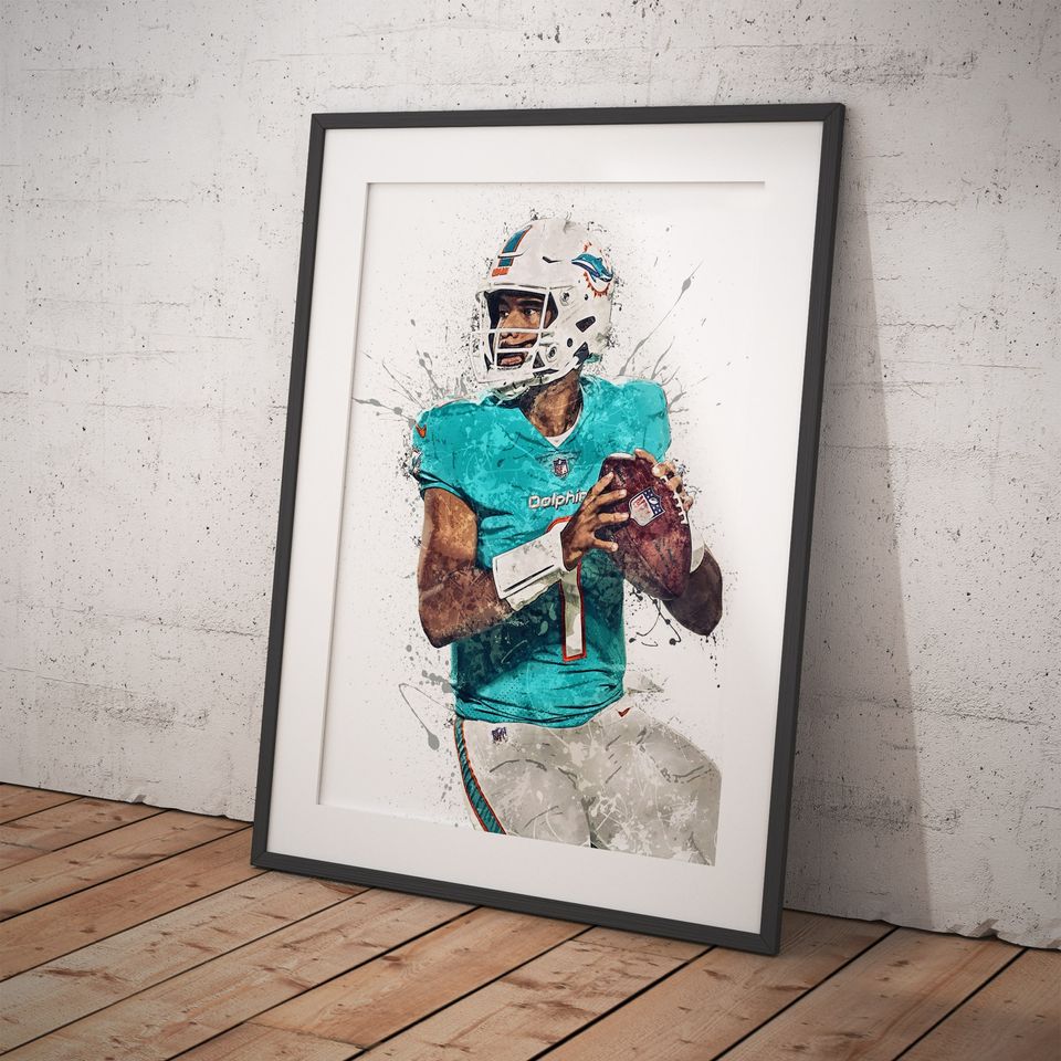 Tua Tagovailoa Poster, Miami Dolphins