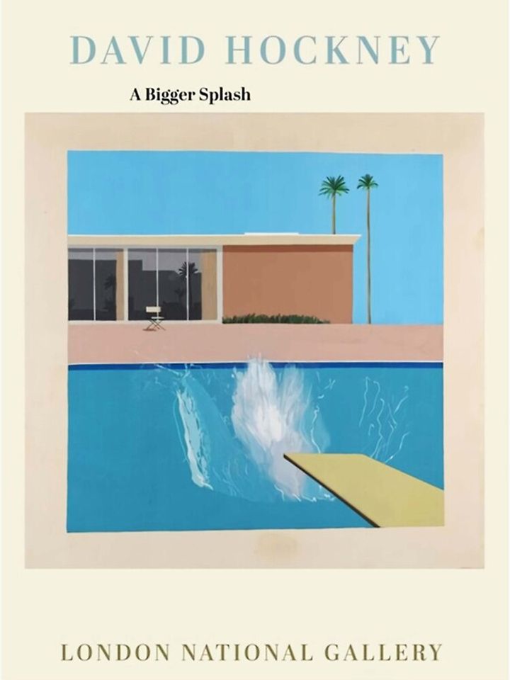 Jump To Pool A Bigger Splash Exhibition Premium Matte Vertical Poster