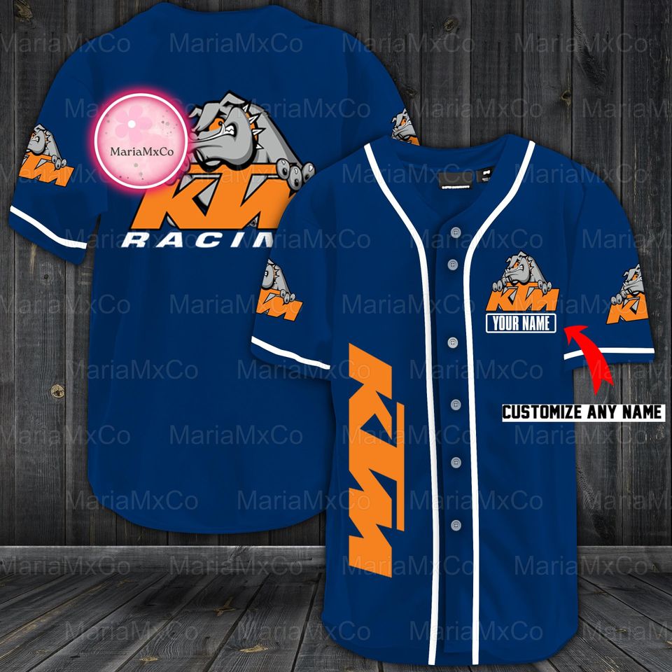 Personalized Motorcycle KTM Baseball Shirt, Motobike KTM Jersey Shirt