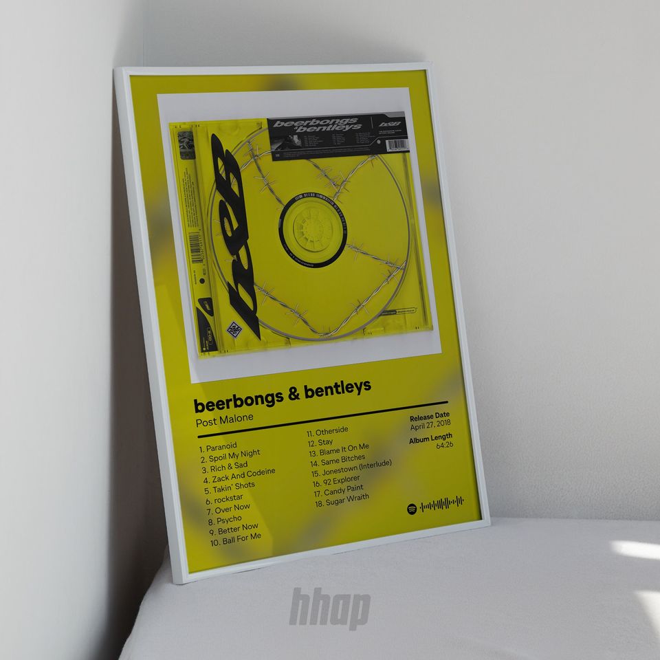 Post Malone - Beerbongs & Bentleys - Album Poster