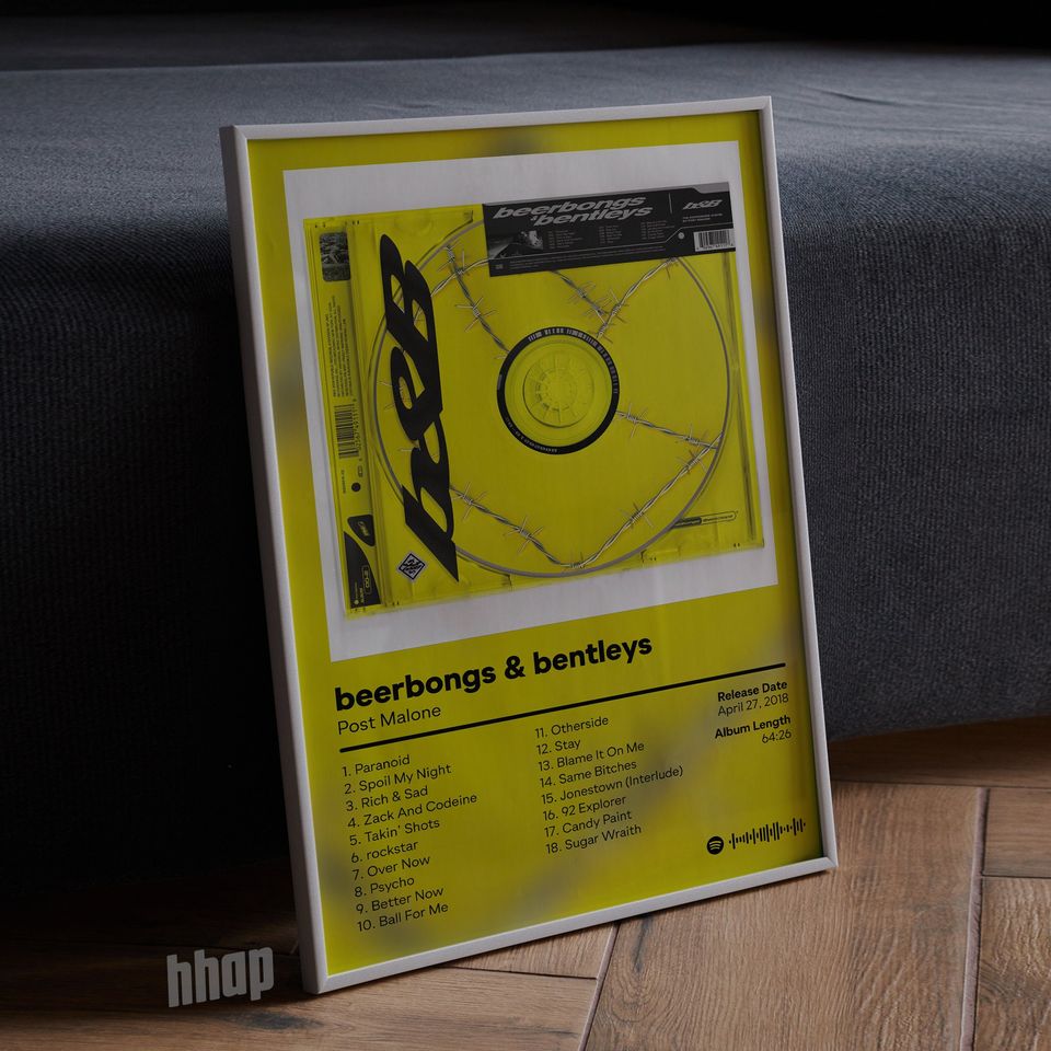 Post Malone - Beerbongs & Bentleys - Album Poster