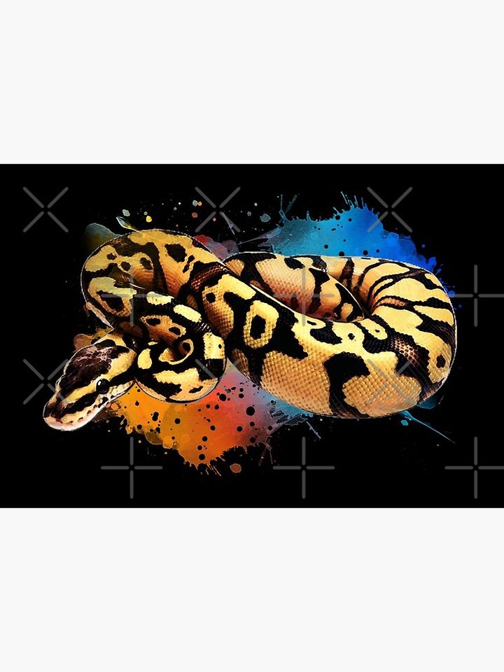 Ball Python Watercolor Reptile Keeper Snake Premium Matte Vertical Poster