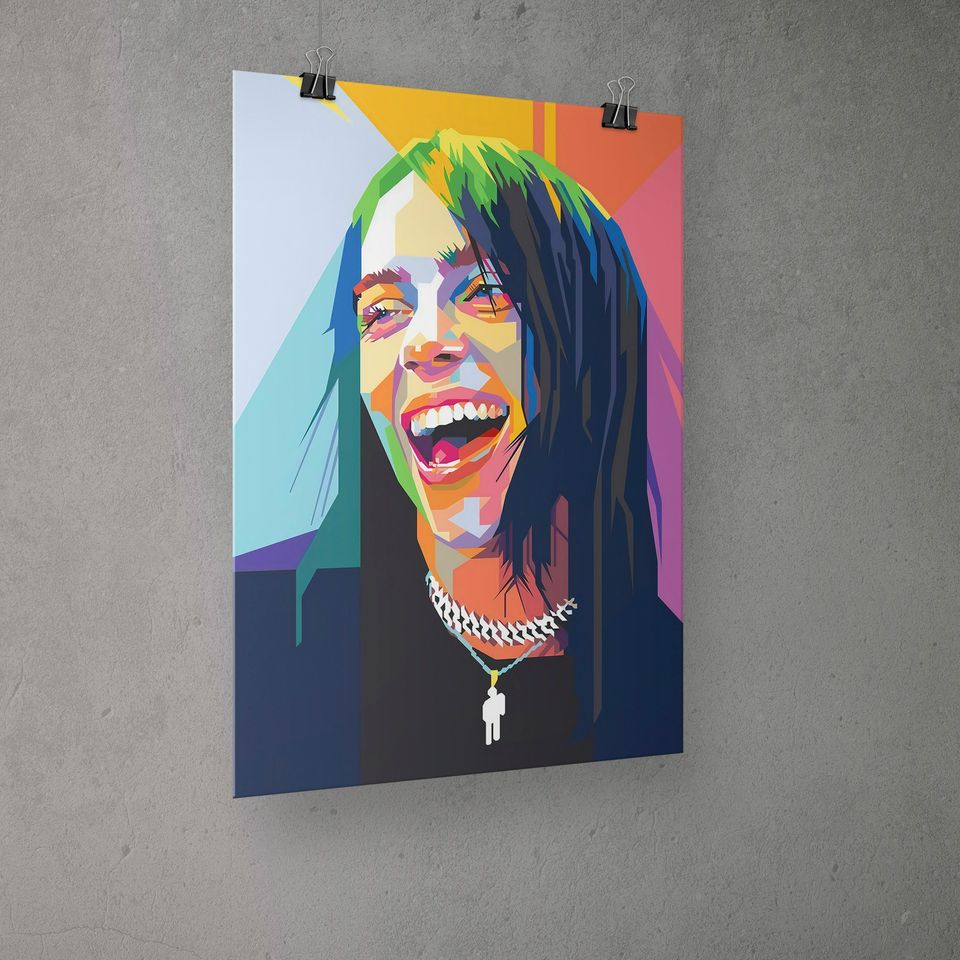 Billie Eilish Poster,Billie Eilish Pop Art Poster