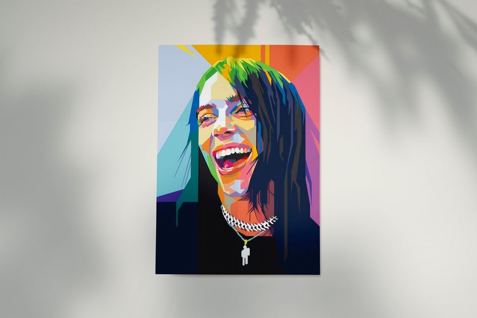 Billie Eilish Poster,Billie Eilish Pop Art Poster