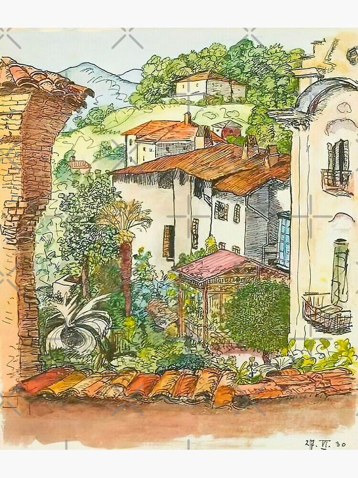 Hermann Hesse Klingsors Balkon, Casa Camuzzi (1930) Canvas