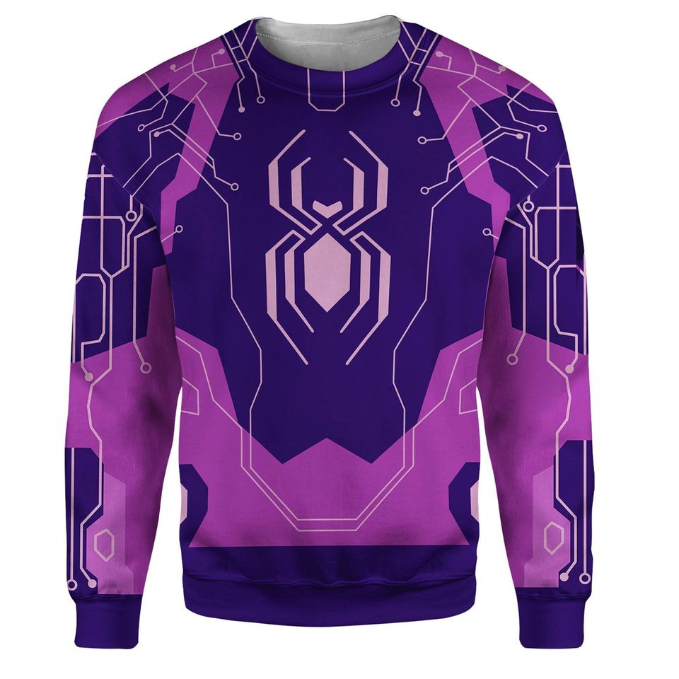 Spider Byte 3D Full Over Print Hoodie | Spider Man Across The SpiderVerse