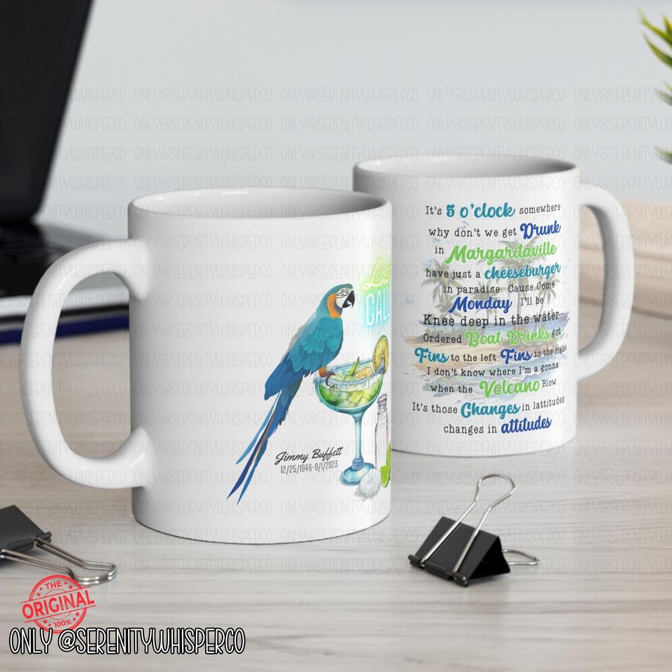 Jimmy Buffett Tribute Ceramic Mug