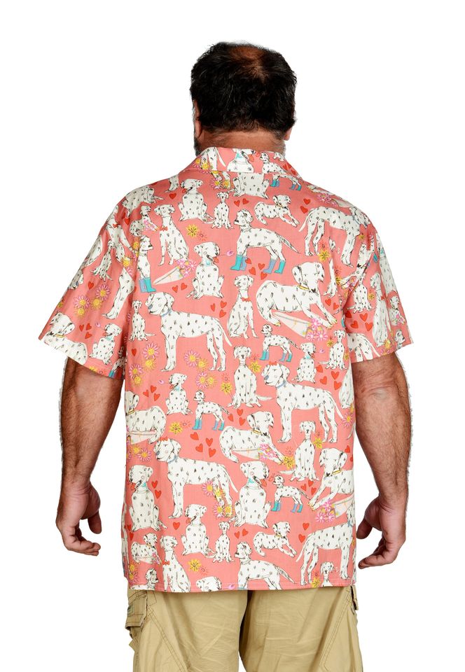 Pink Dalmatians Hawaiian Shirt