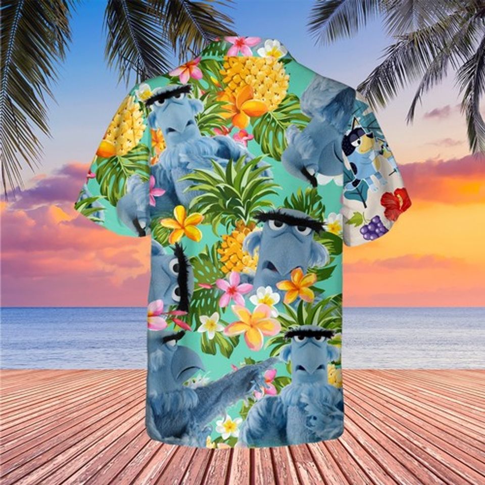 The Muppet Mayhem Sam Eagle Pineapple Tropical Hawaiian Shirt