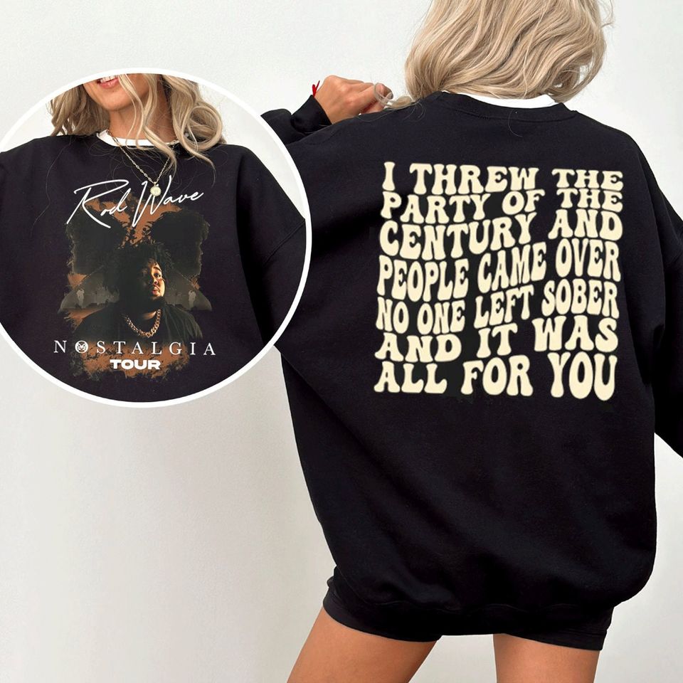Retro Rod Wave Lyrics 2 side Hoodie