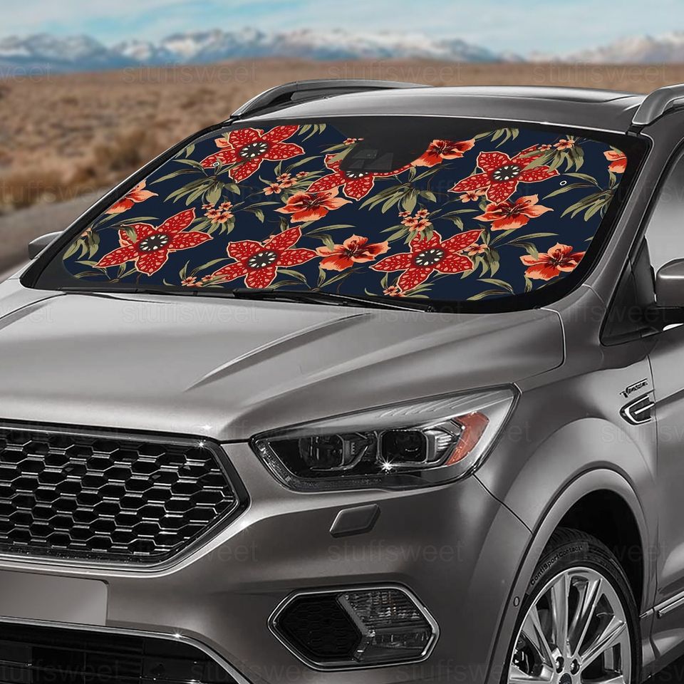 Stranger Car Sunshade, Stranger Car Windshield, Horror Car Windshield Cover