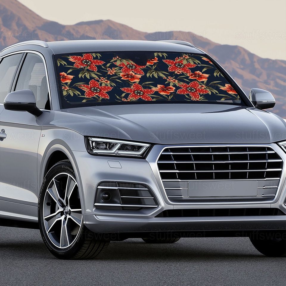 Stranger Car Sunshade, Stranger Car Windshield, Horror Car Windshield Cover