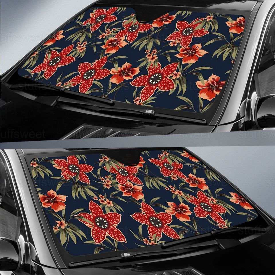 Stranger Car Sunshade, Stranger Car Windshield, Horror Car Windshield Cover