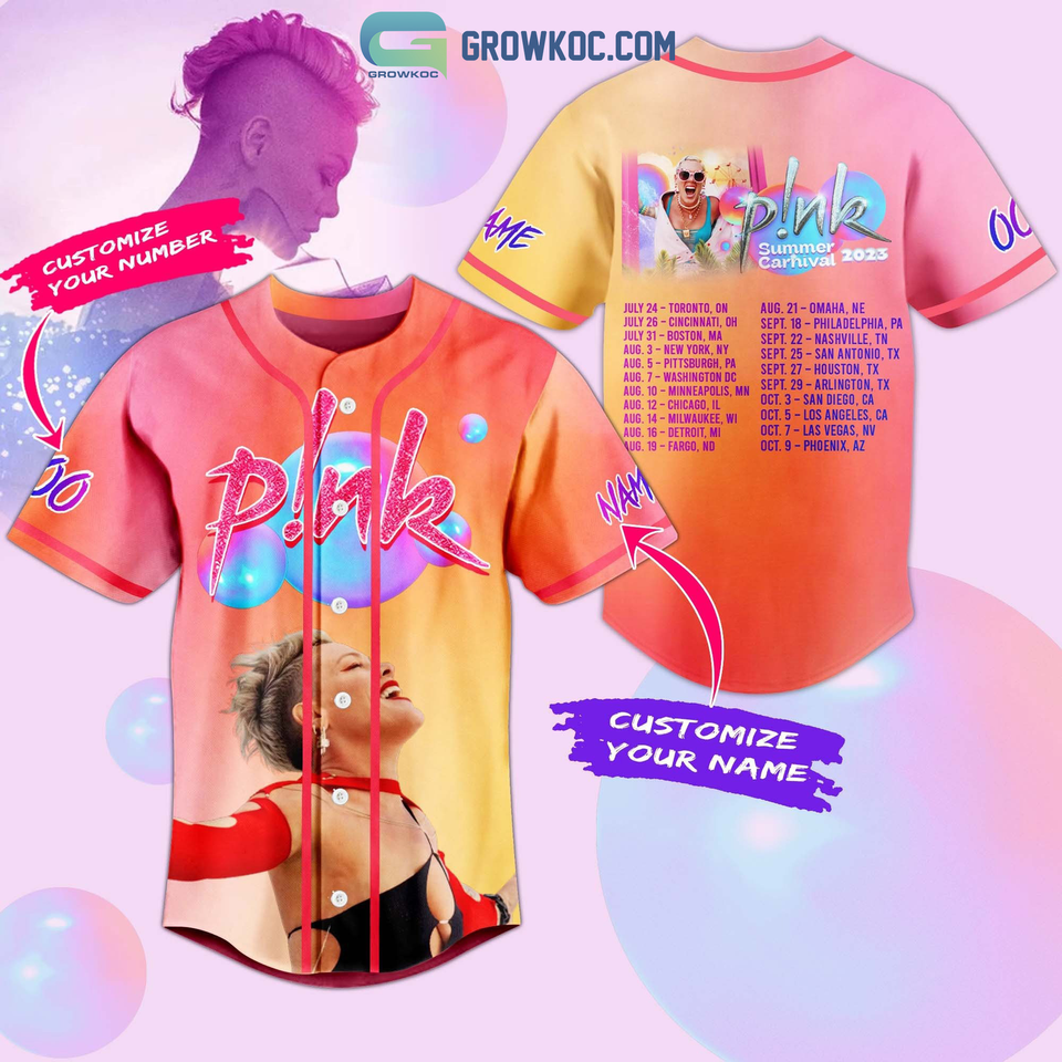 Pink Tour Summer Baseball Jersey