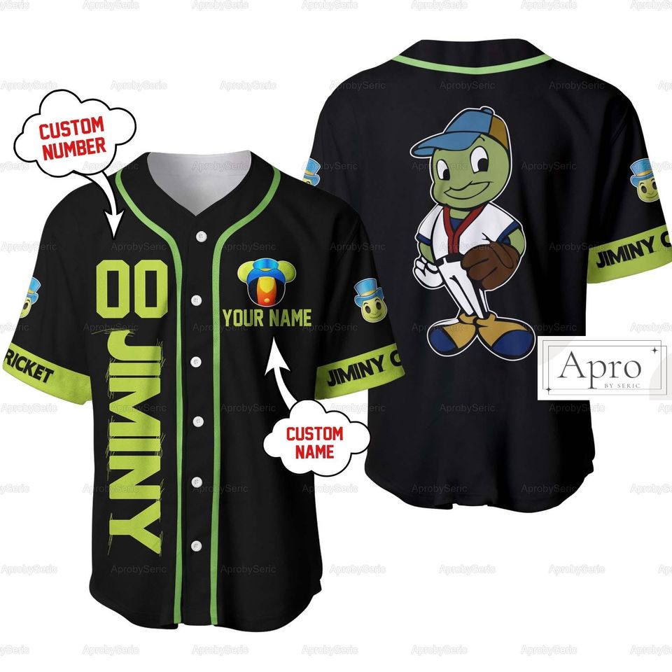 Personalized Jiminy Cricket Jersey Pinocchio Baseball Jersey