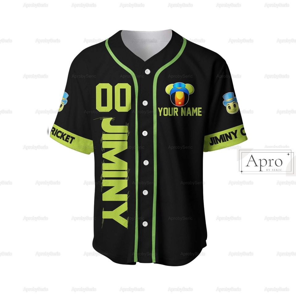 Personalized Jiminy Cricket Jersey Pinocchio Baseball Jersey